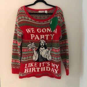 Ugly Christmas Sweater - Jesus Birthday